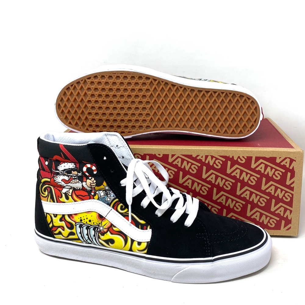 VANS Sk8-Hi Shoes High Top Black Suede Women's Size Casual Sneakers VN0A4BVTBLK - Picture 7 of 10